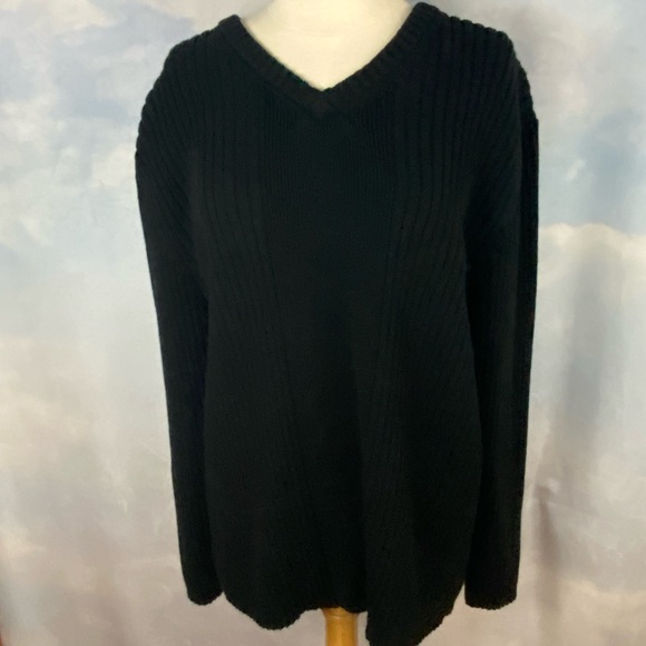 Express Men Black Sweater 2XL Grandpa Sweater - Picture 1 of 4